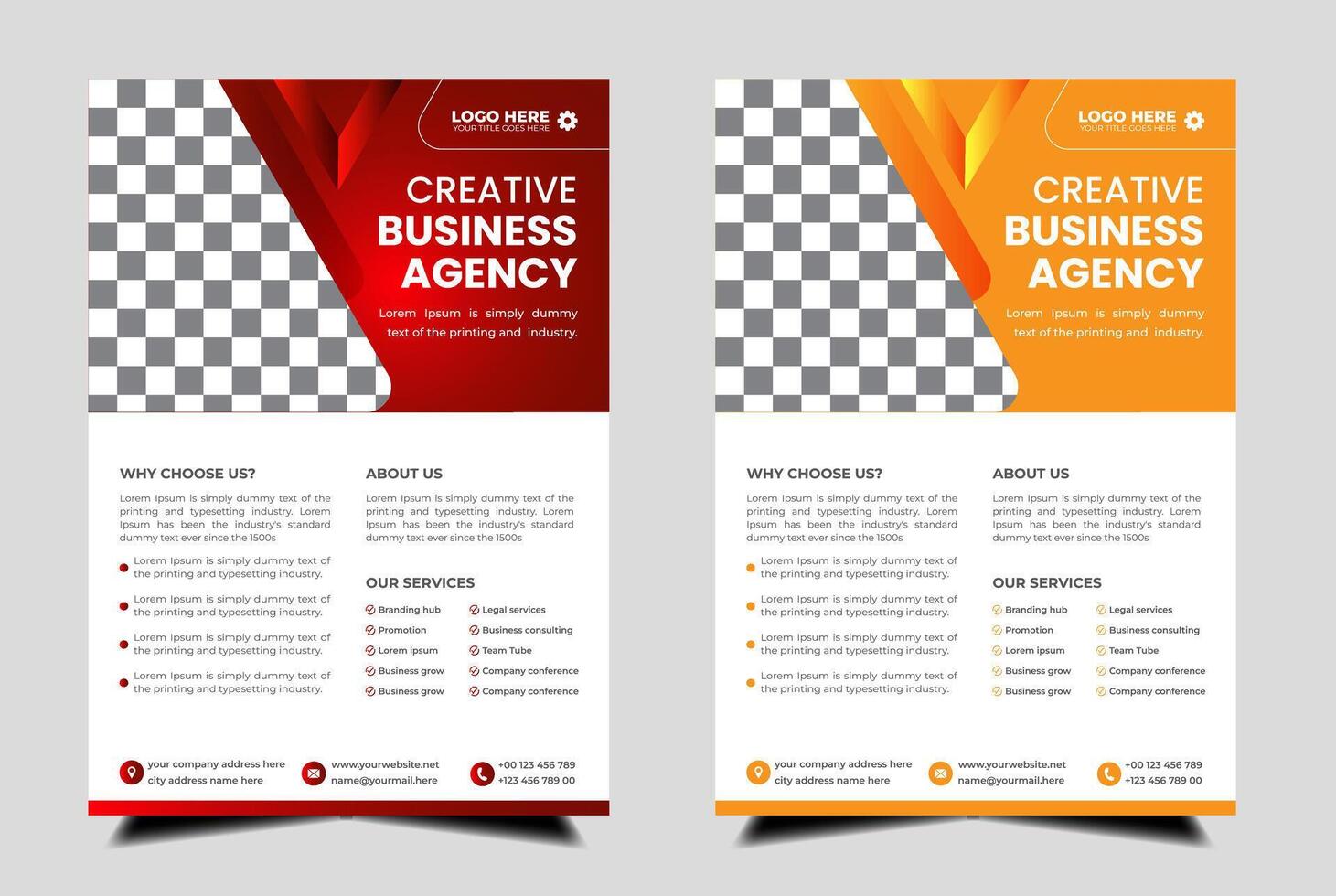 modern abstract business corporate flyer design set. Creative trendy digital marketing Magazine brochure annual report template design with bundle. letterhead Leaflet flyer vector