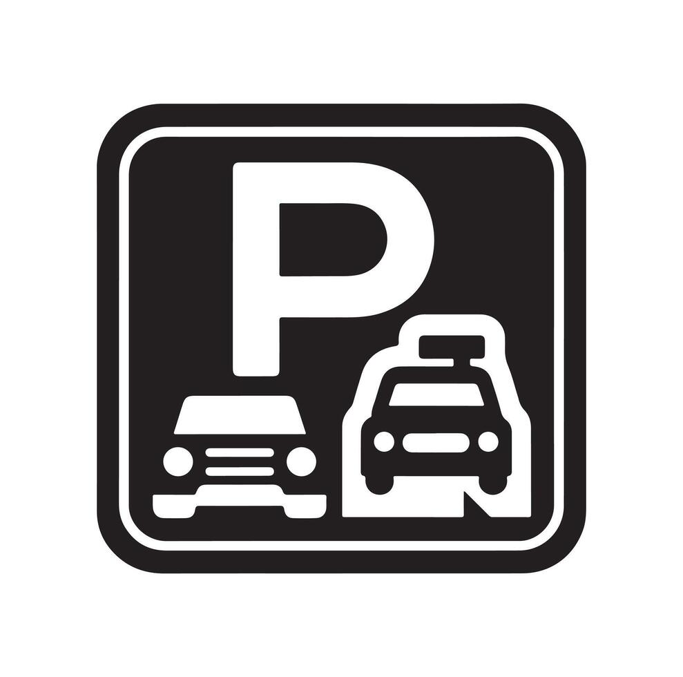 Parking icon. Car Parking Icon. Parking and traffic signs isolated on white background. Map parking pointer. illustration. vector