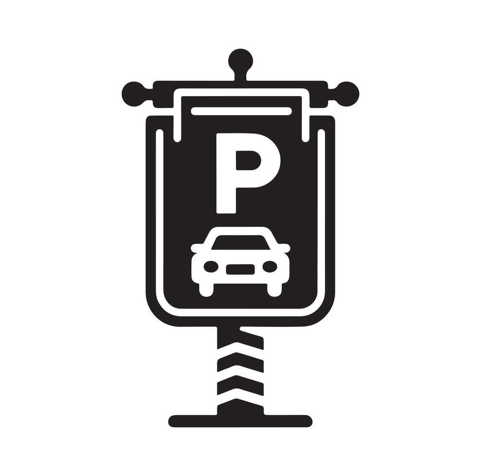 Parking icon. Car Parking Icon. Parking and traffic signs isolated on white background. Map parking pointer. illustration. vector