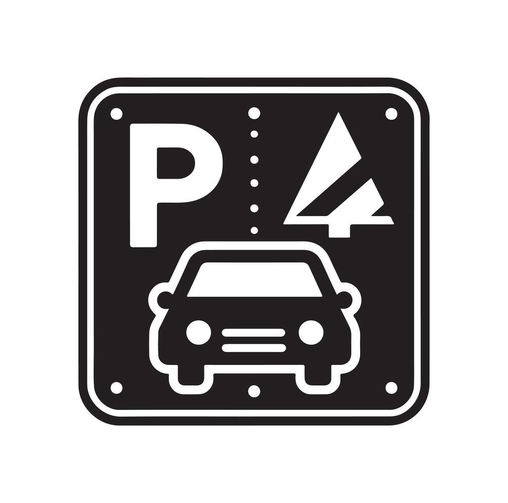 Parking icon. Car Parking Icon. Parking and traffic signs isolated on white background. Map parking pointer. illustration. vector