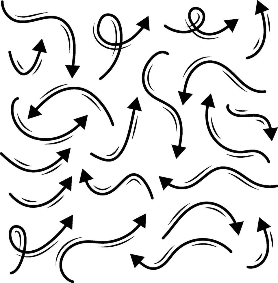Arrows set of black icons icon collection vector