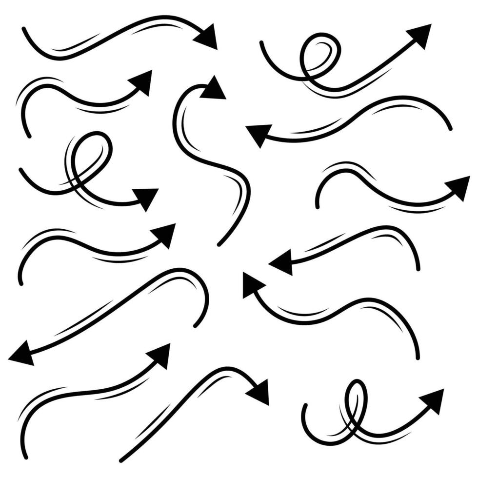 Arrows set of black icons icon collection vector