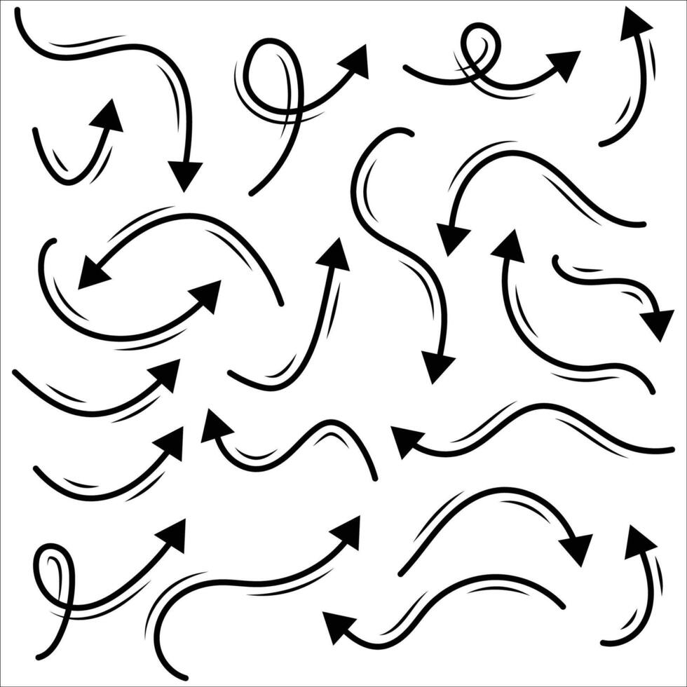 Arrows set of black icons icon collection vector