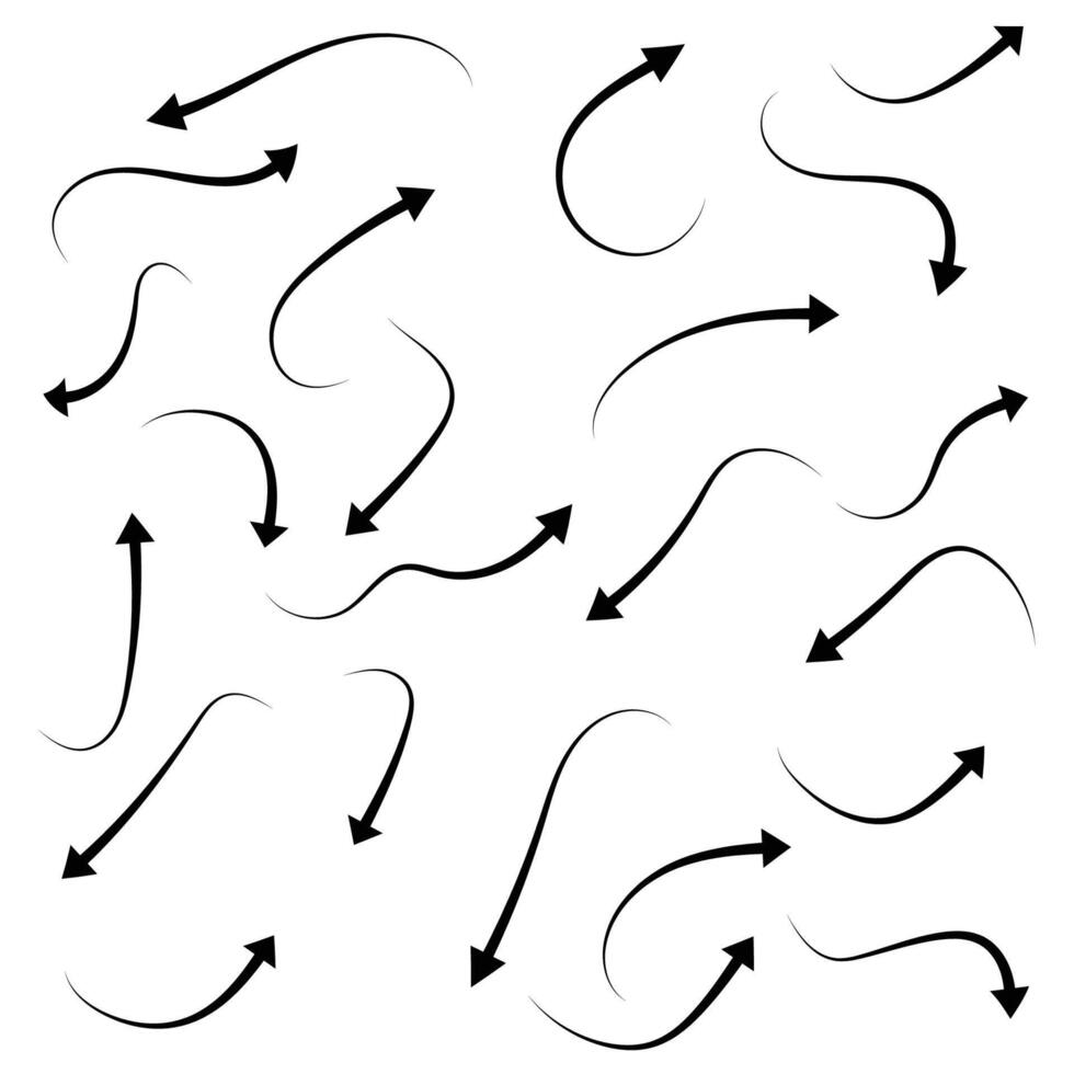 Arrows set of black icons icon collection vector