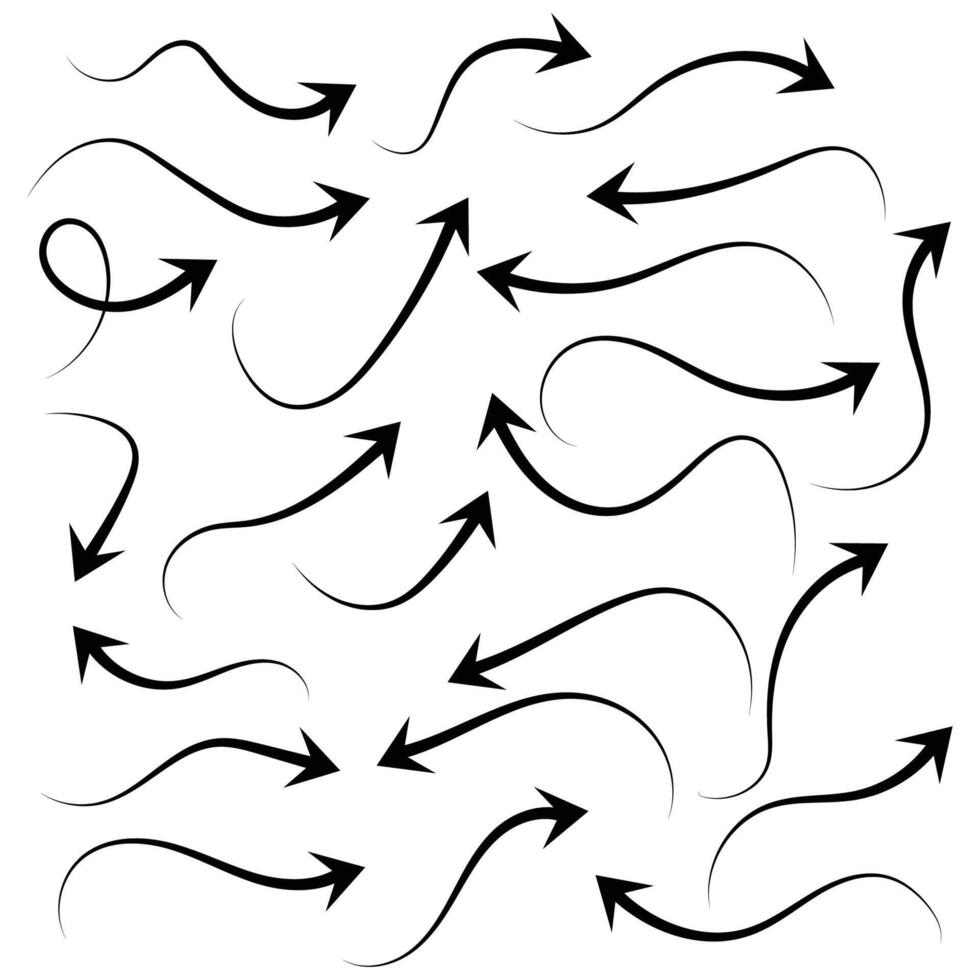 Arrows set of black icons icon collection vector