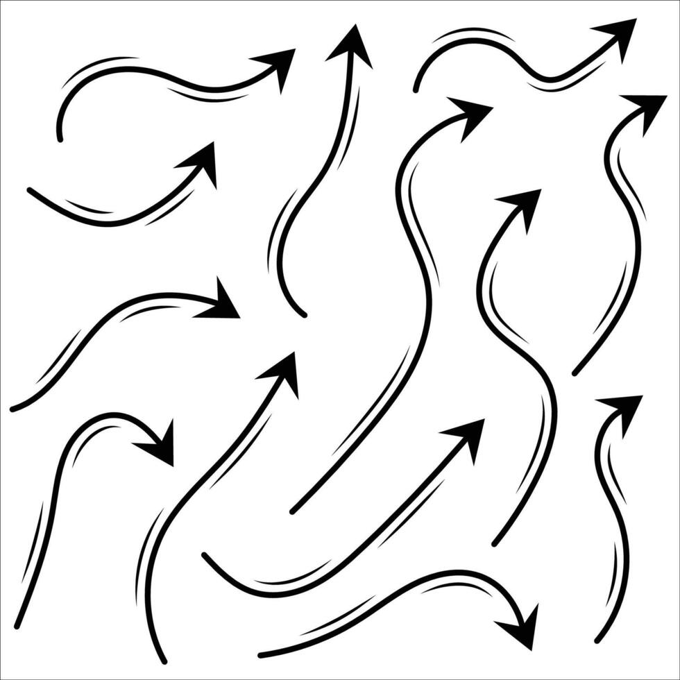 Arrows set of black icons icon collection vector