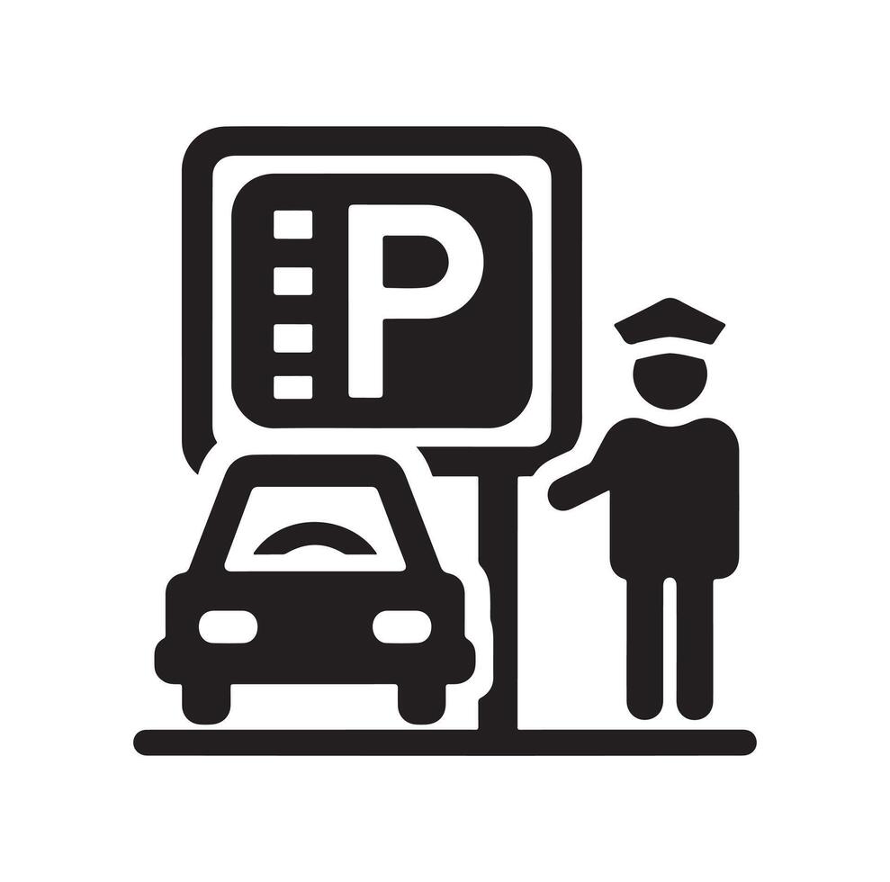 Parking icon. Car Parking Icon. Parking and traffic signs isolated on white background. Map parking pointer. illustration. vector