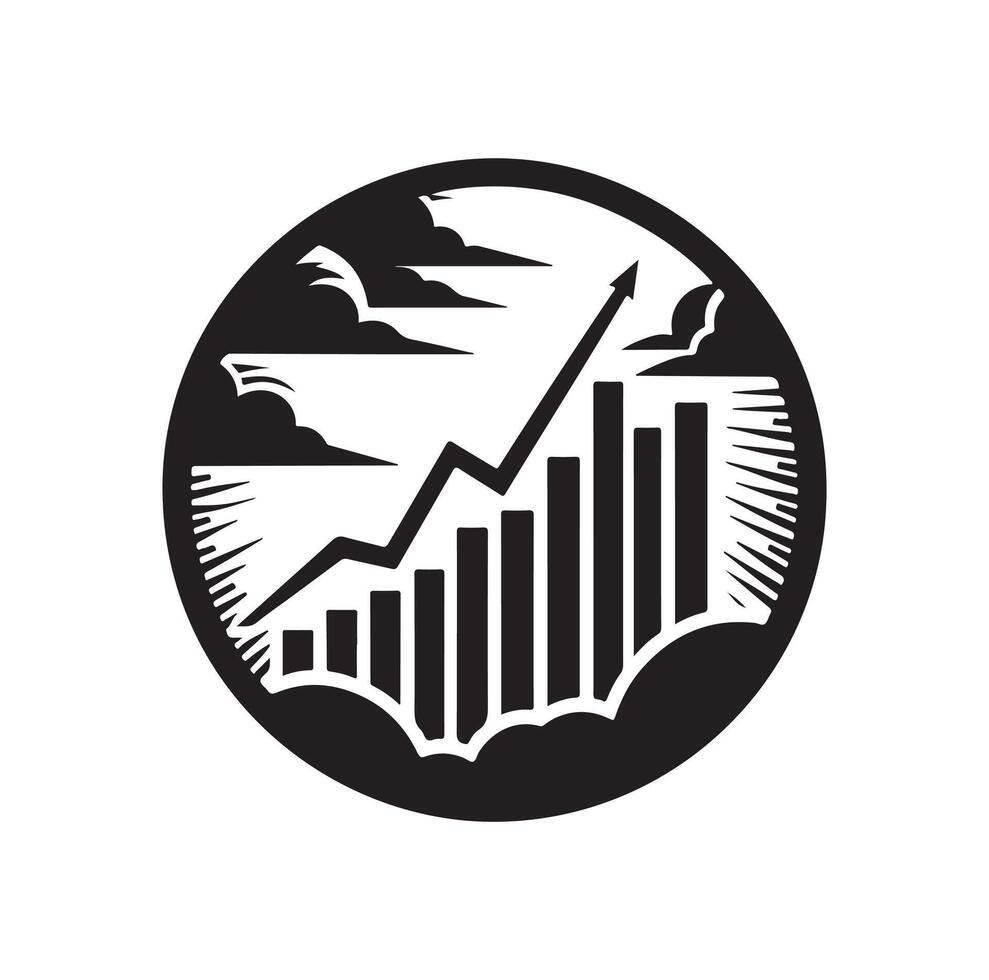 Graph Icon in trendy flat style illustration, for logo, website, vector