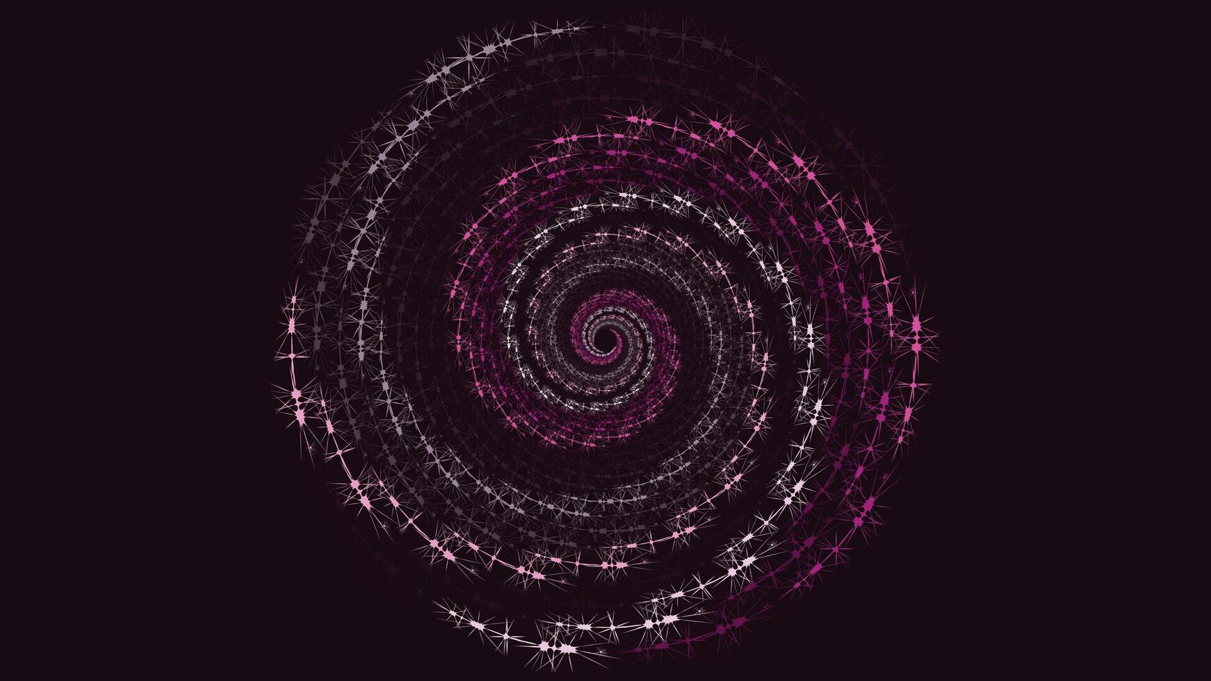 Abstract spiral dotted spinning galaxy background. vector