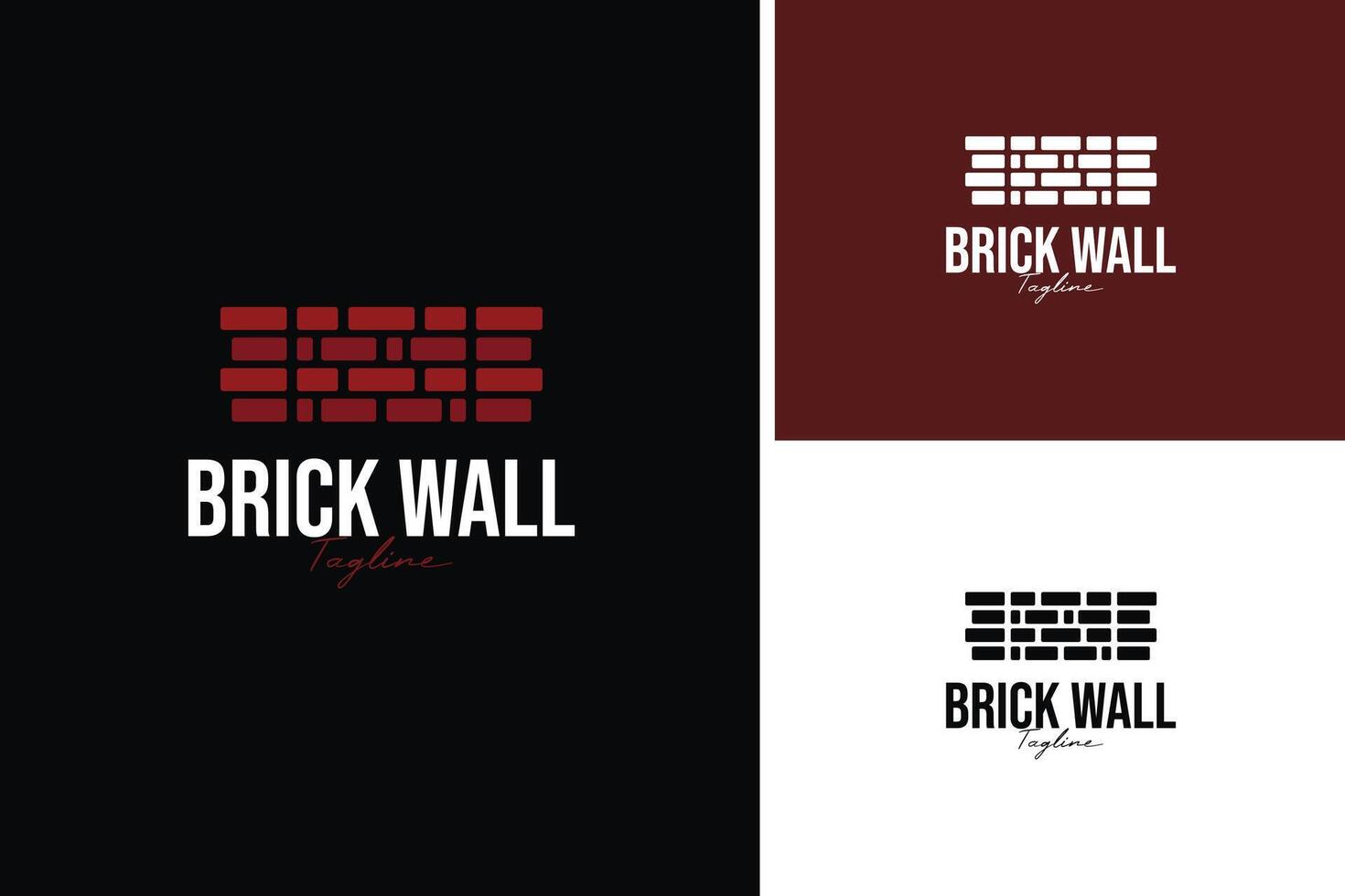 Bricks logo design for property home building template illustration vector