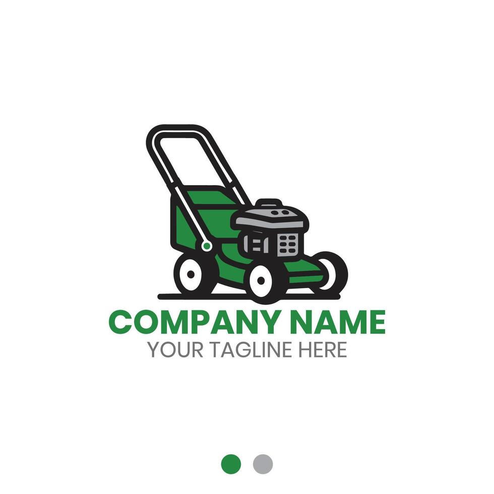 Lawn mower logo design for lawn care service vector