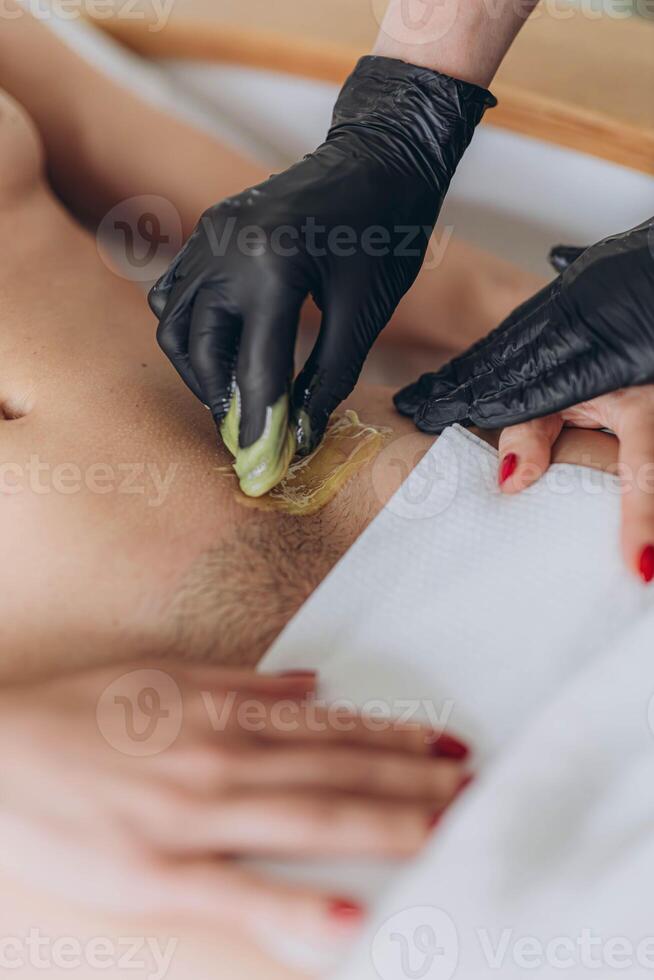 Bikini waxing,Intimate waxing, Hair removal, bikini area. Cosmetic Beauty Clinics photo