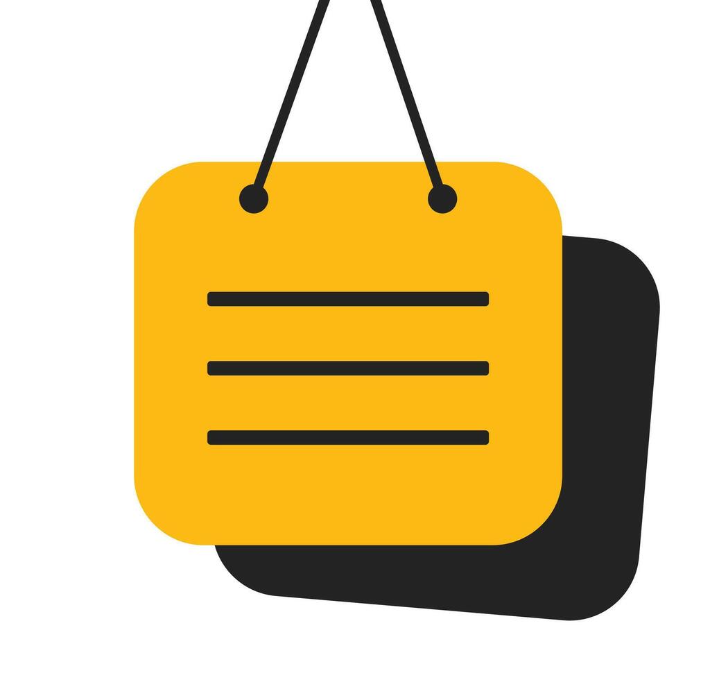 Simple flat text box frame design hanging template 46341869 Vector Art