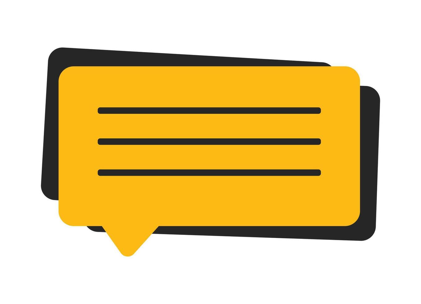 Quotation or Comment Blank text box frame in rectangle shape illustration vector