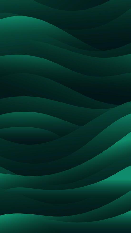 Captivating dark green gradient wave background, crafting a modern, premium quality aesthetic for website backgrounds, marketing materials, and social media content. vector