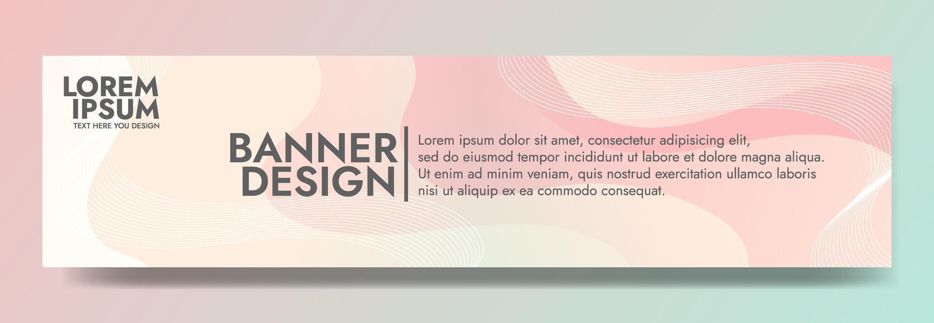 Sophisticated gradient wave banner design in feminine, natural hues, cultivating a dynamic, eye catching foundation for headers, graphic elements, and marketing collateral vector