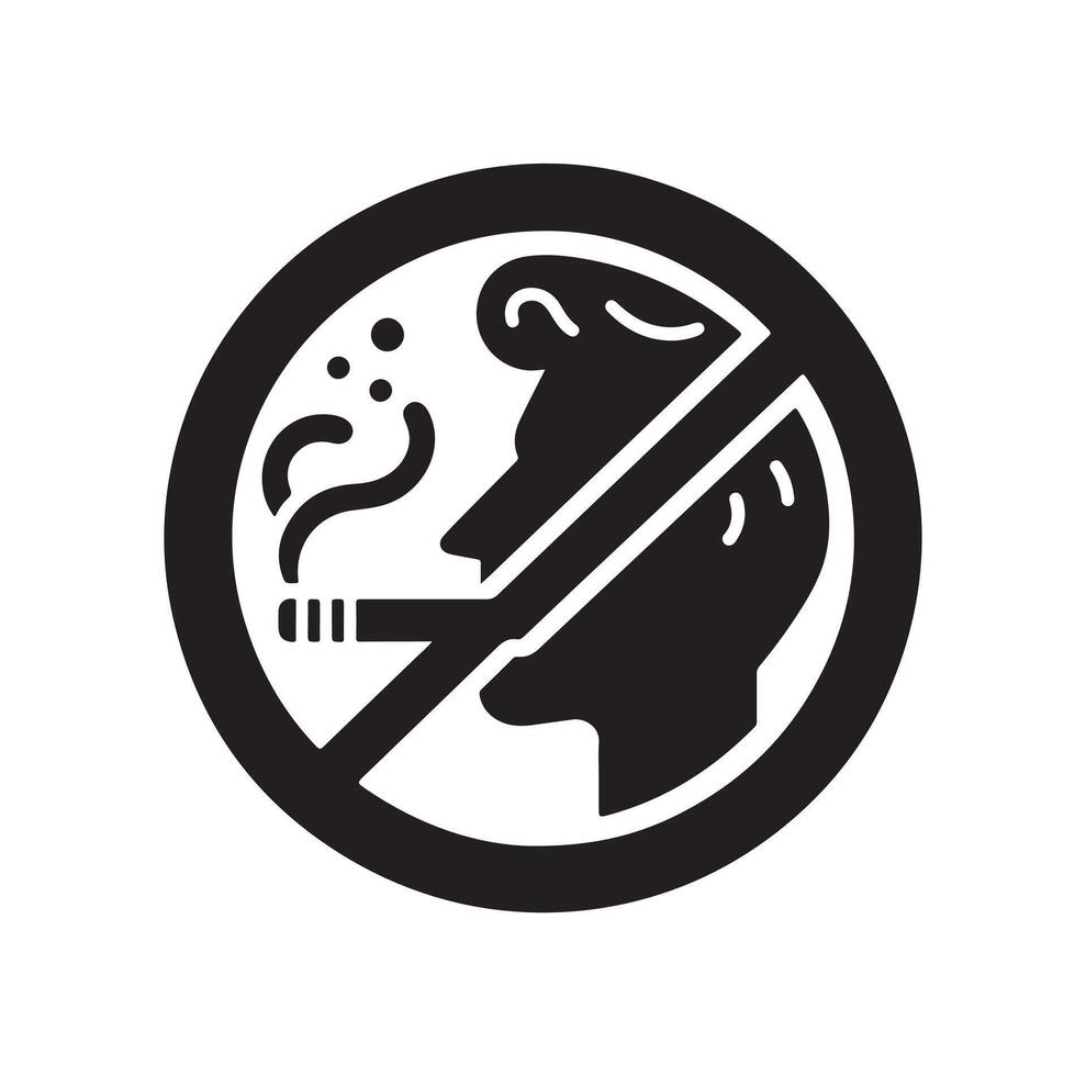 no Smoking icon illustration logo template vector