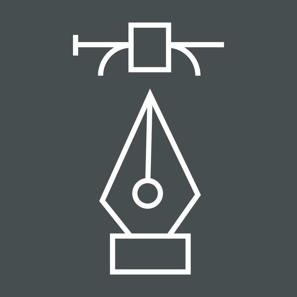 flat icon pen tool art design vector