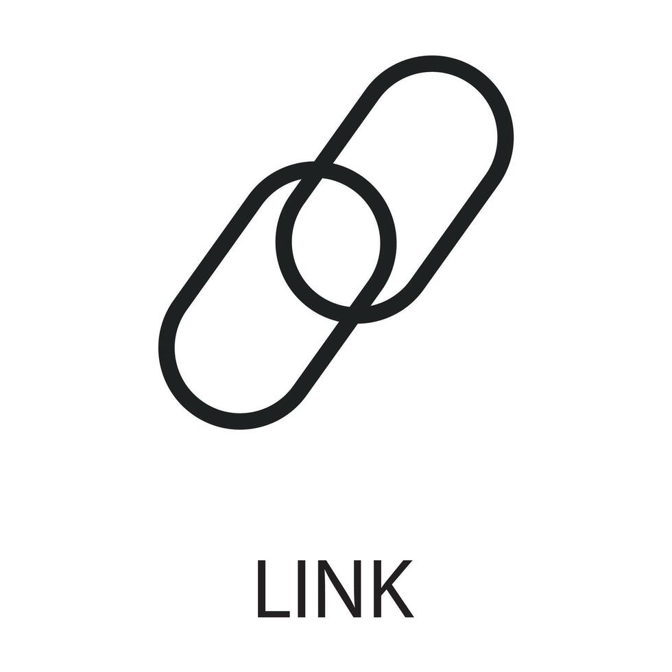 link flat icon outline art vector