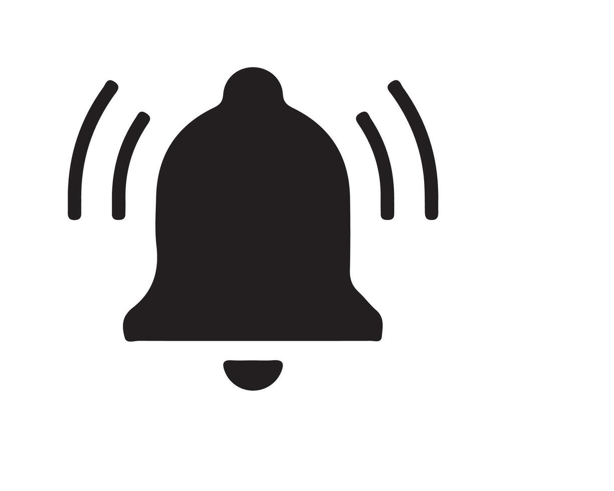 flat icon notification bell vector