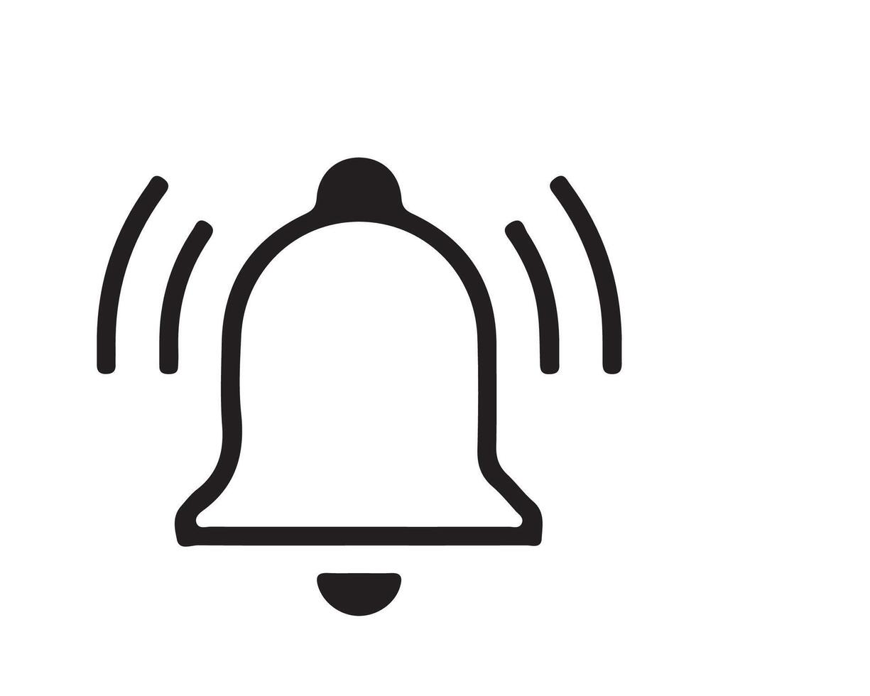 flat icon notification bell vector