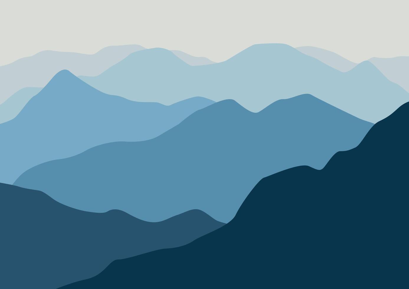 Mountains landscape panorama design illustration vector