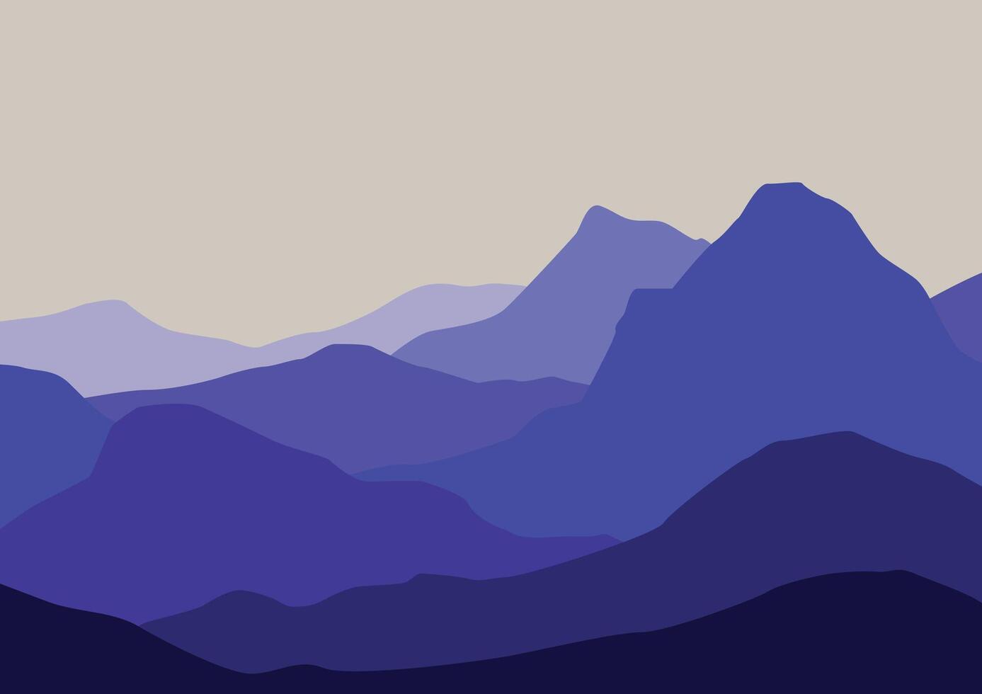 Mountains landscape panorama design illustration vector