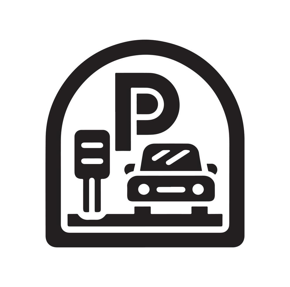 Parking icon. Car Parking Icon. Parking and traffic signs isolated on white background. Map parking pointer. illustration. vector