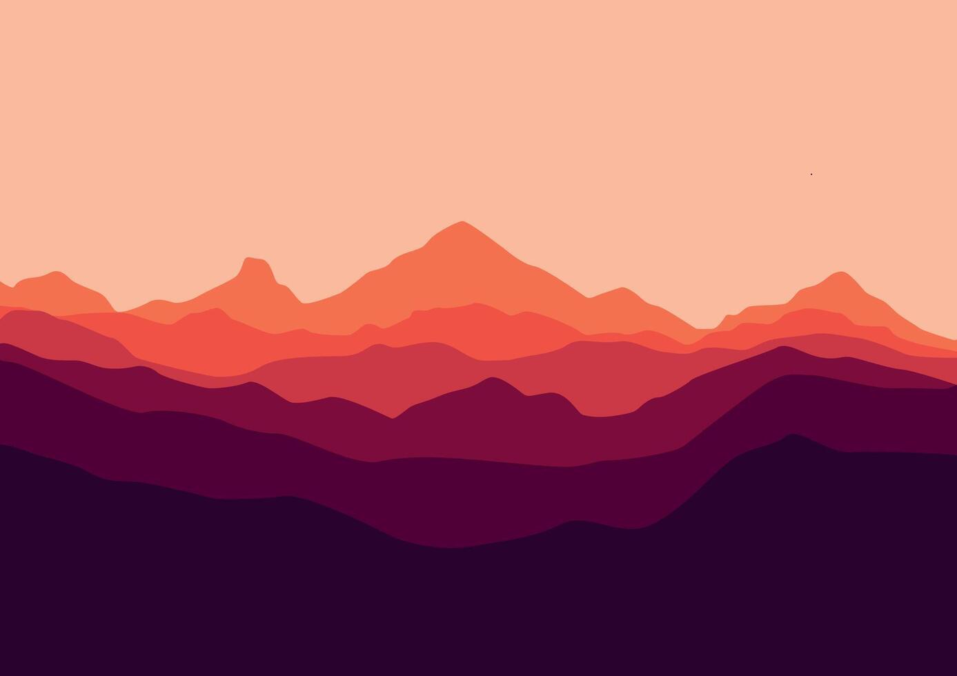 Mountains landscape panorama design illustration vector