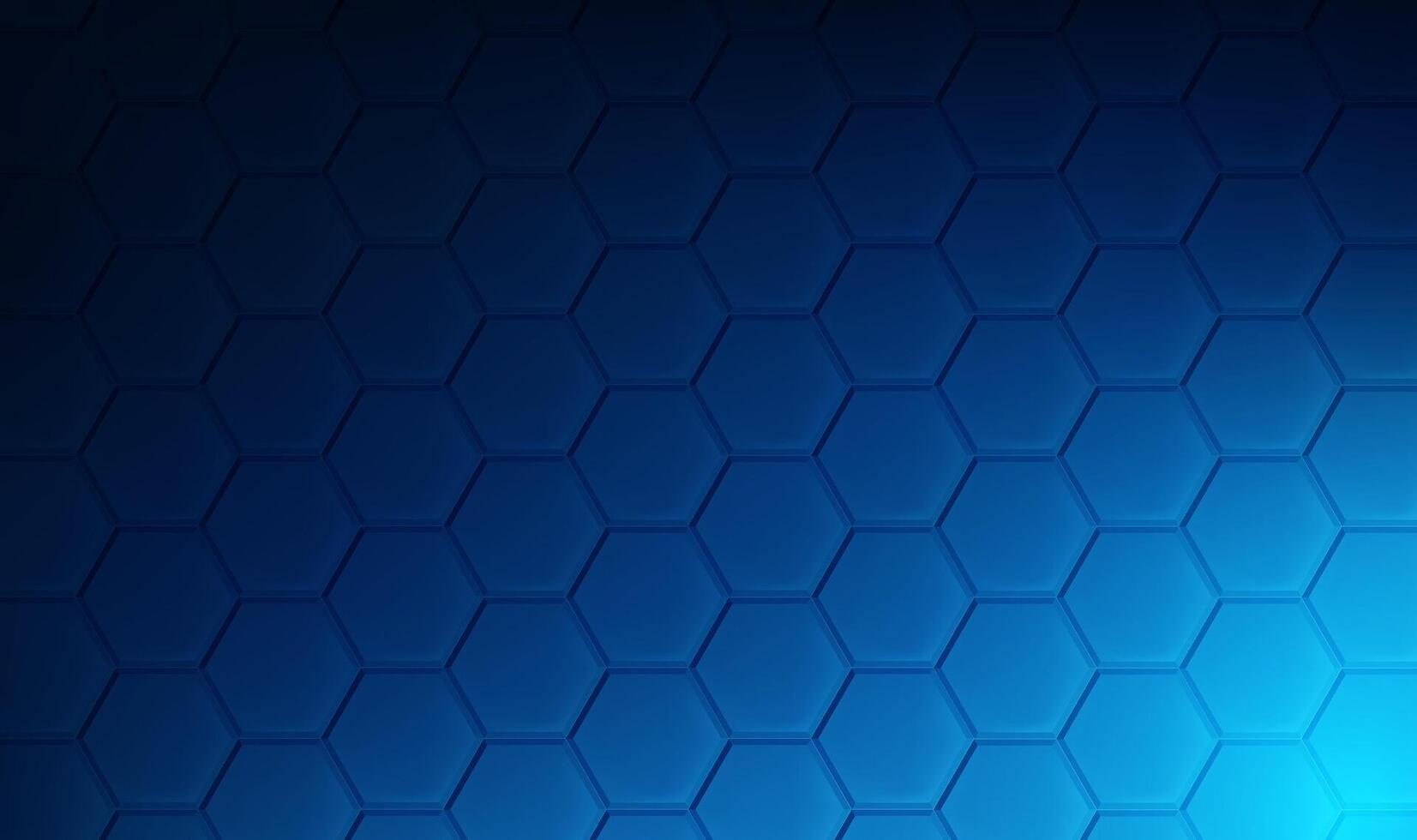 a blue background with a pattern of the hexagonal tiles. vector