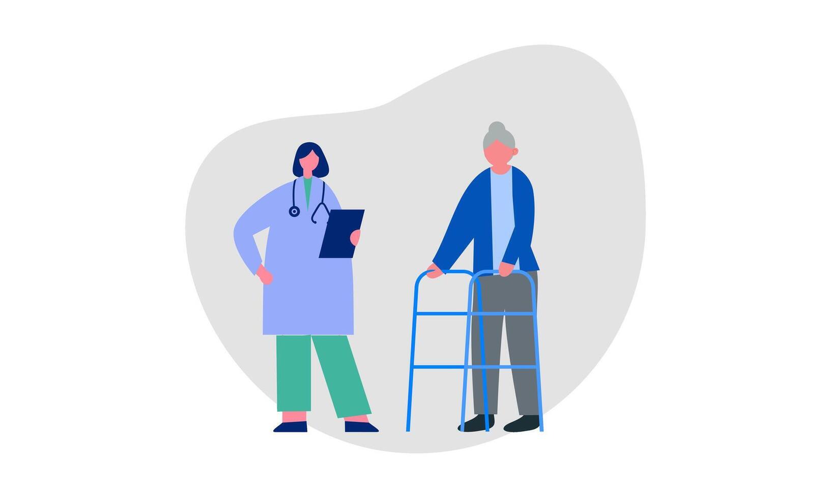 Scenes with doctors and patients illustration. Medical diagnostics, consultations, treatment vector