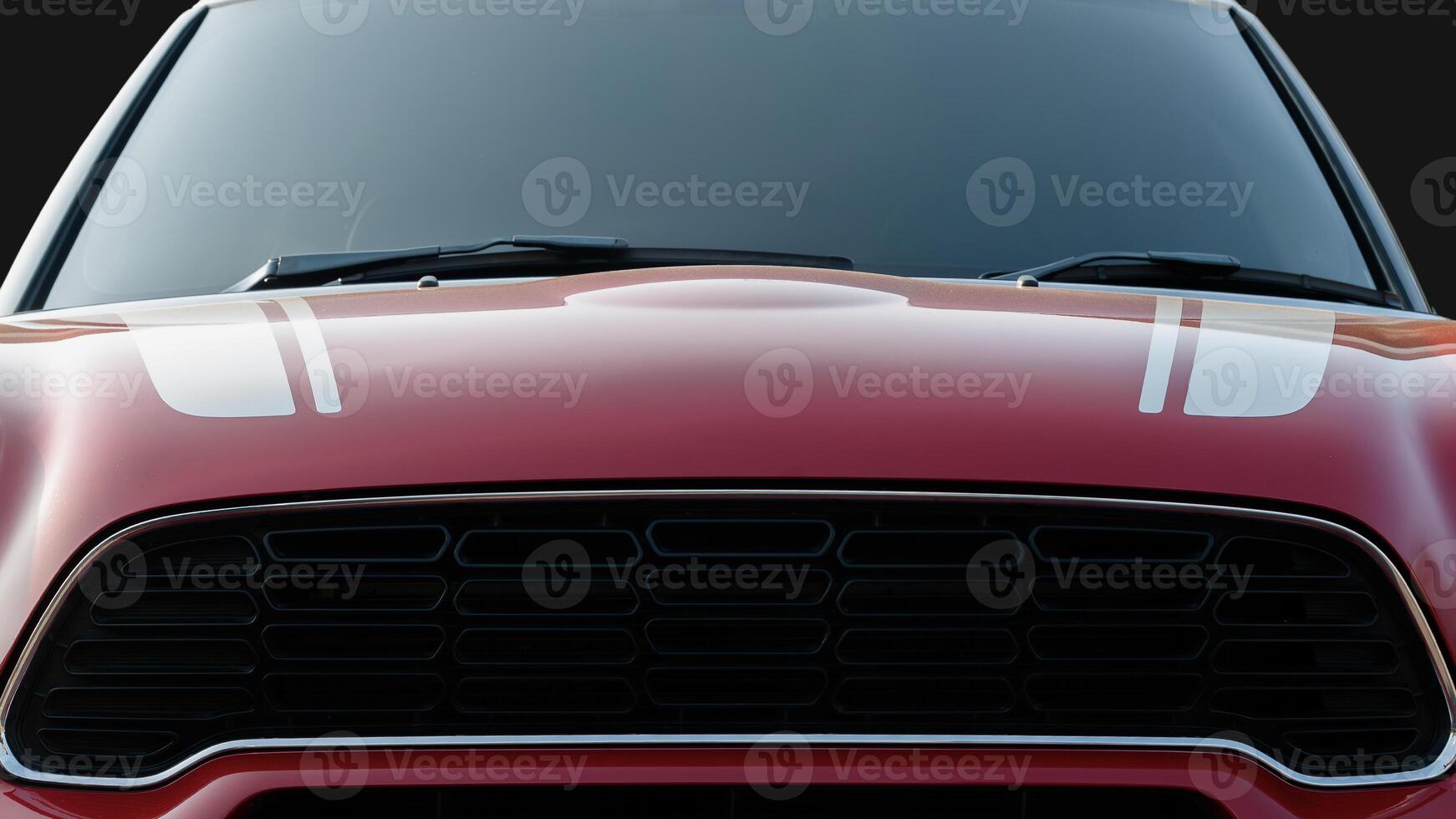 Detail View of the front grill of a hatchback car photo
