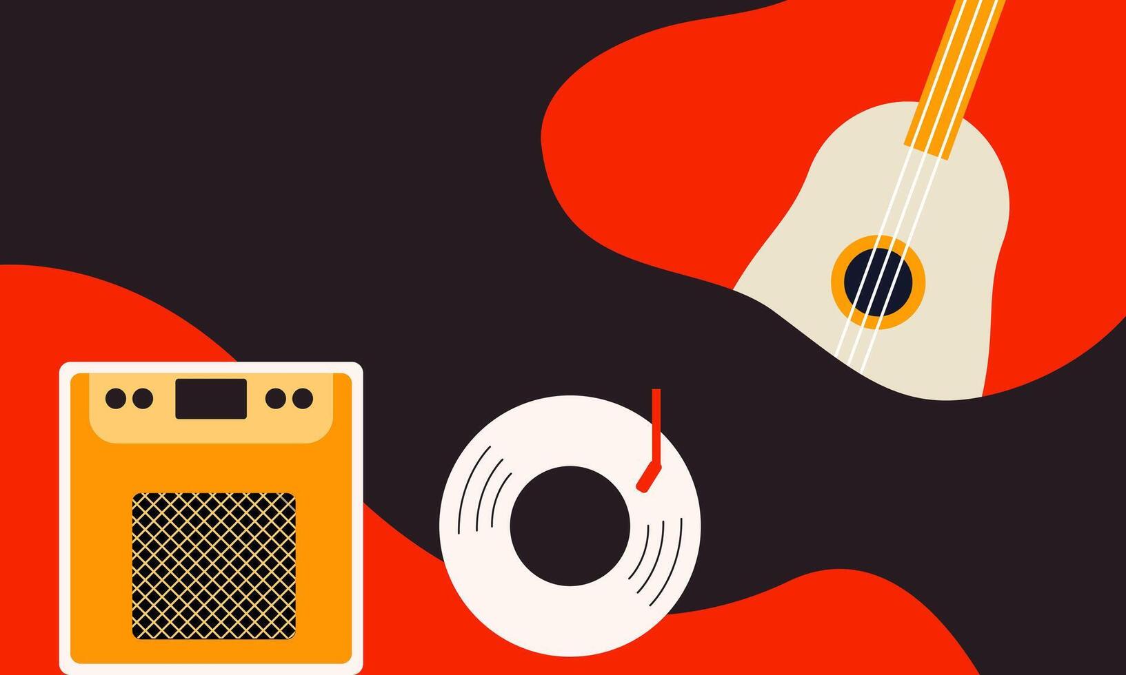 Jazz music. Concert instruments, posters with piano, saxophone vector