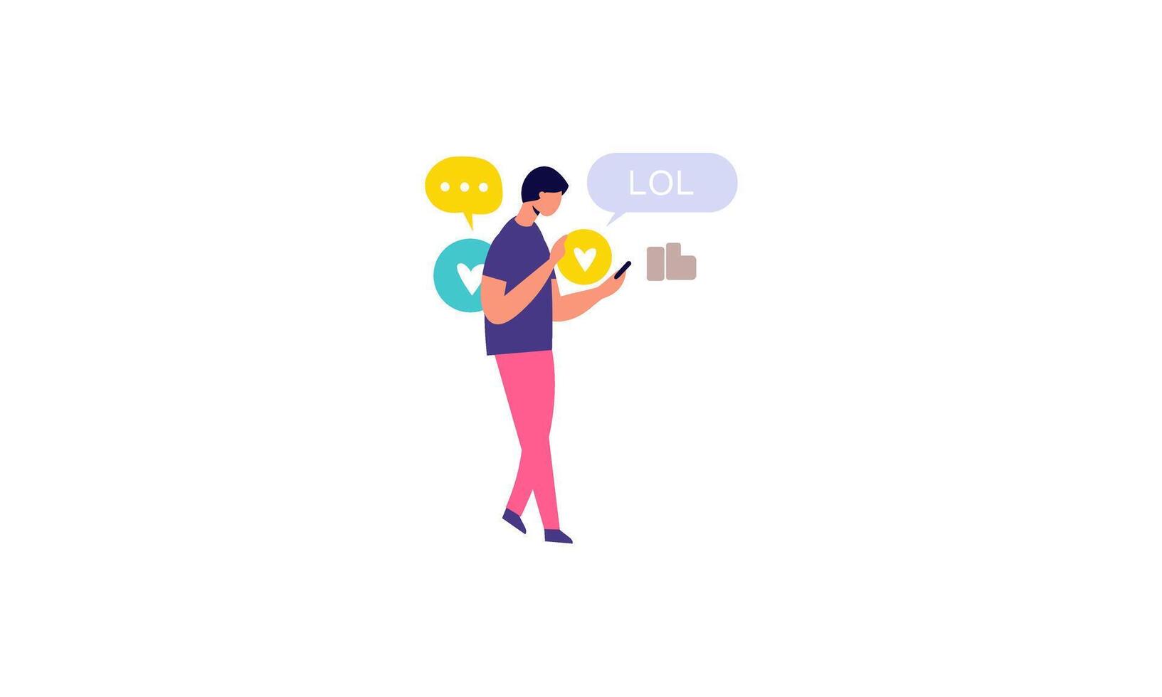 Modern social media problems, peculiarities and differences vector