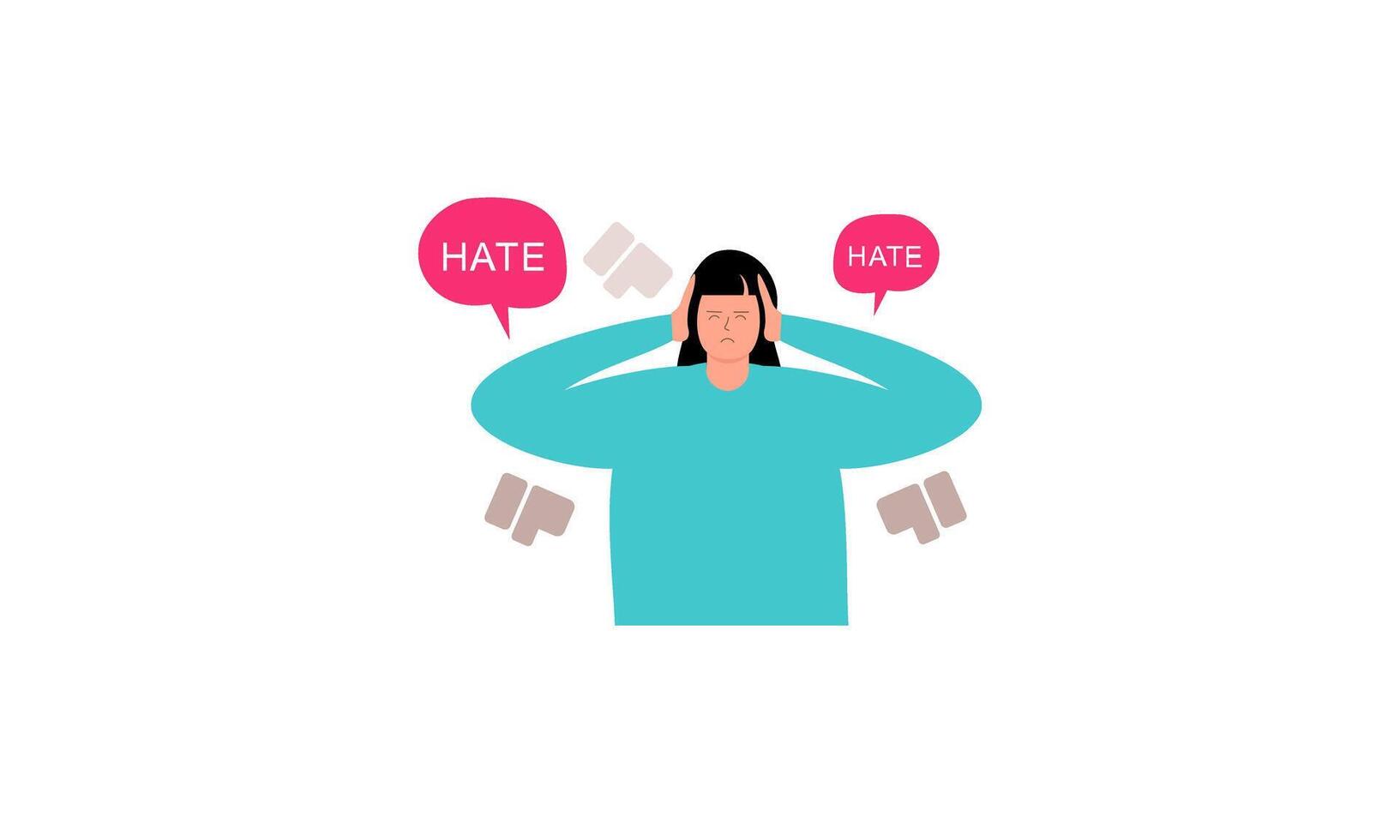 Modern social media problems, peculiarities and differences vector