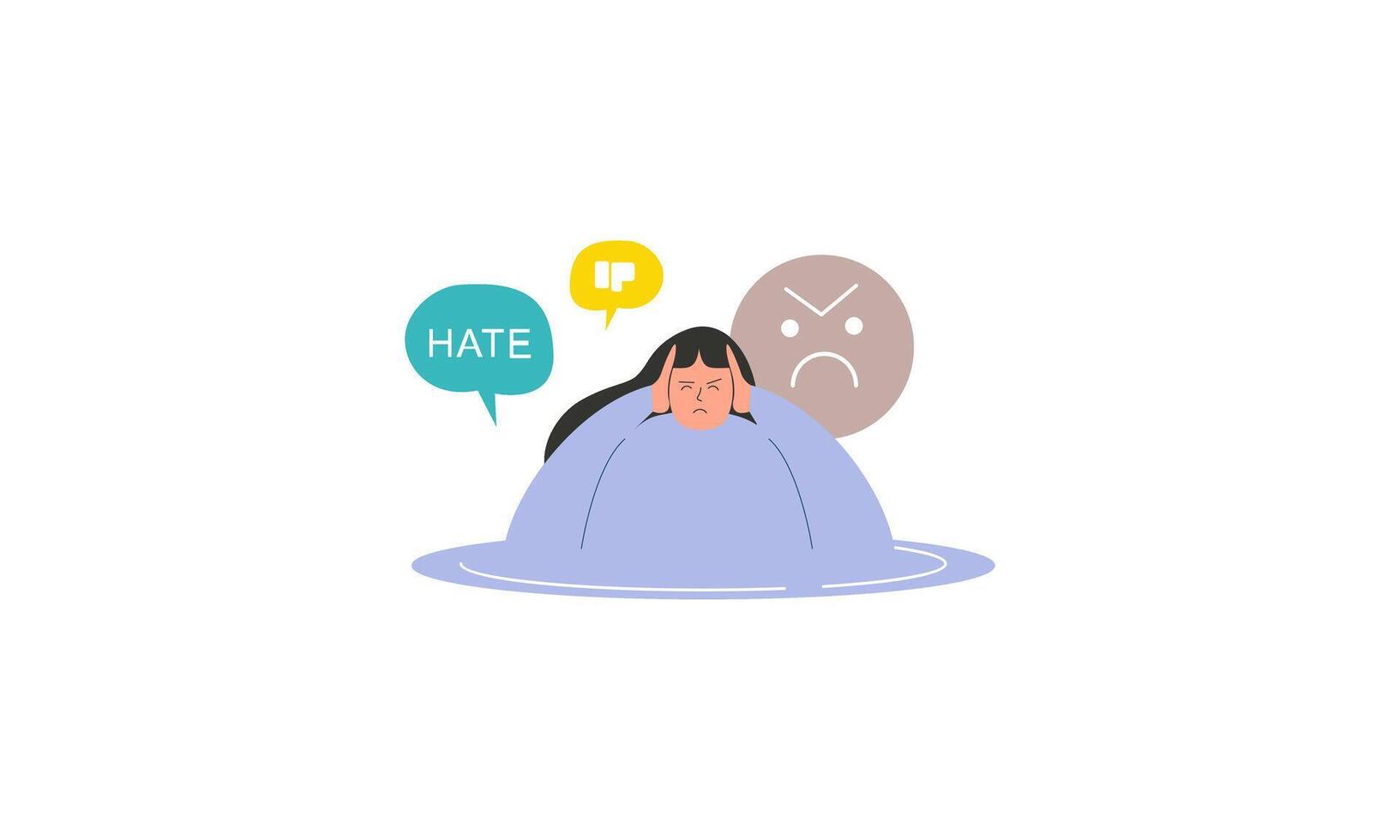 Modern social media problems, peculiarities and differences vector