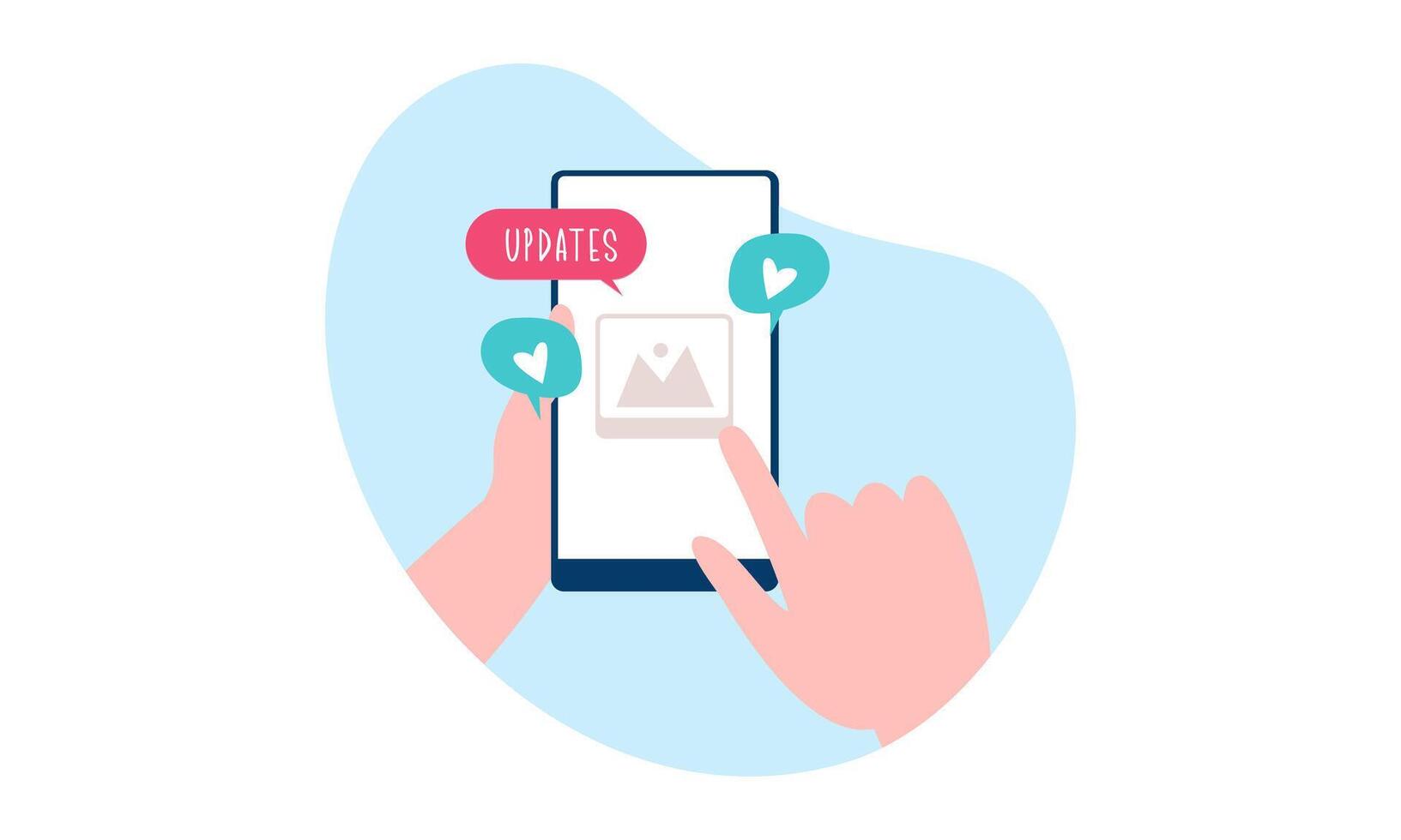 Modern social media problems, peculiarities and differences vector
