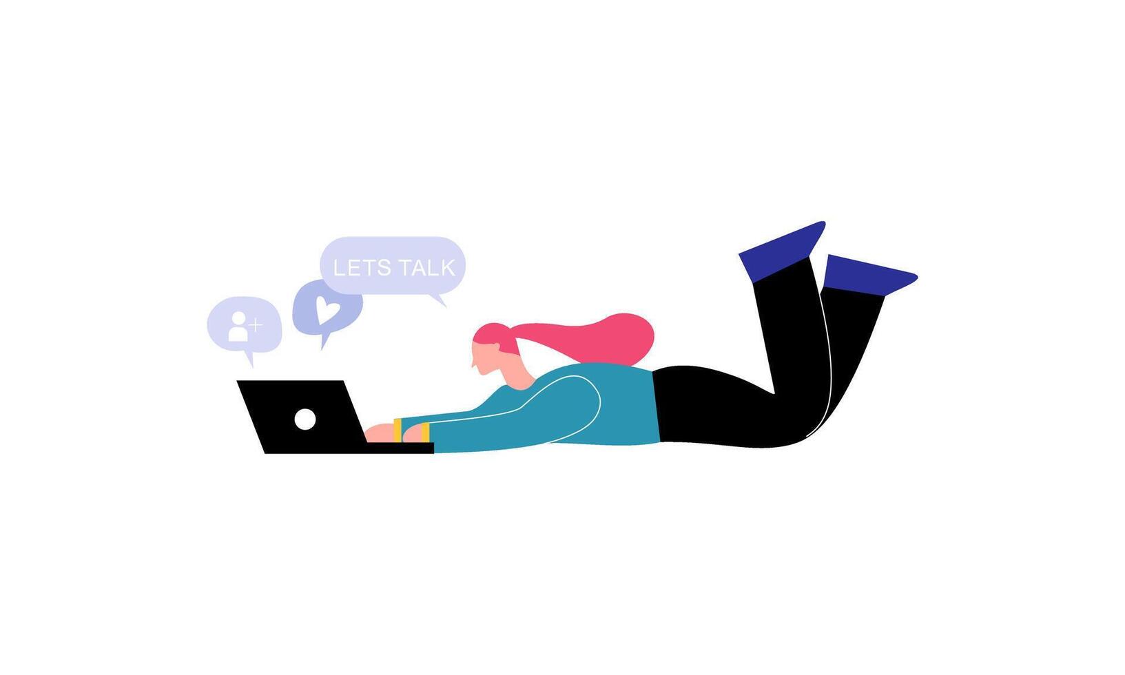Modern social media problems, peculiarities and differences vector