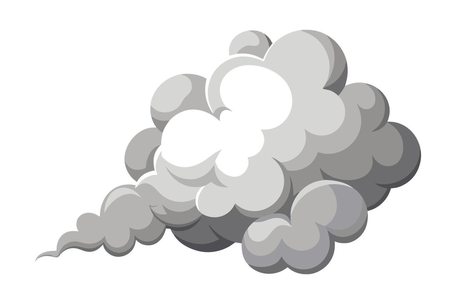 Realistic smoke steam special effect isolated flat illustration vector