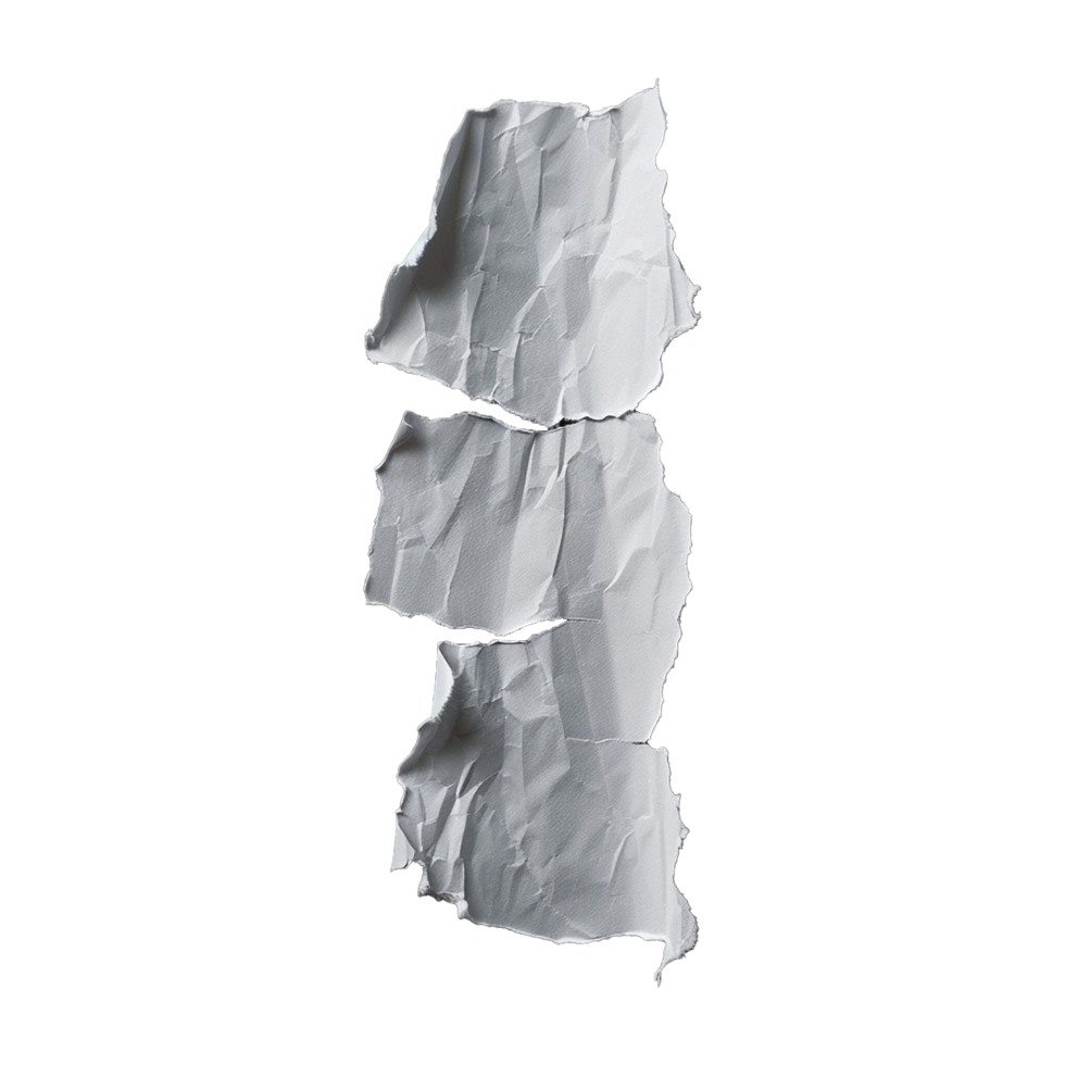 Ripped paper isolated on transparent background png