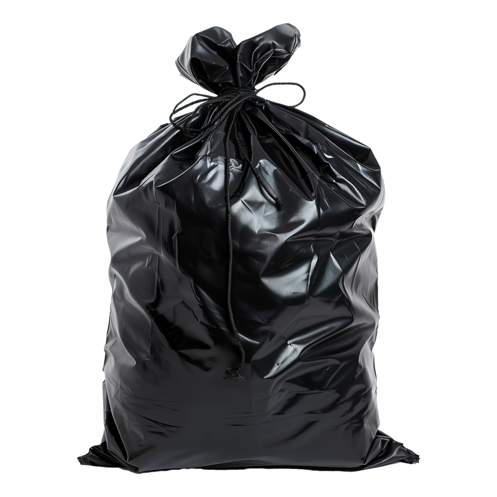 Black realistic laundry bag isolated on background png