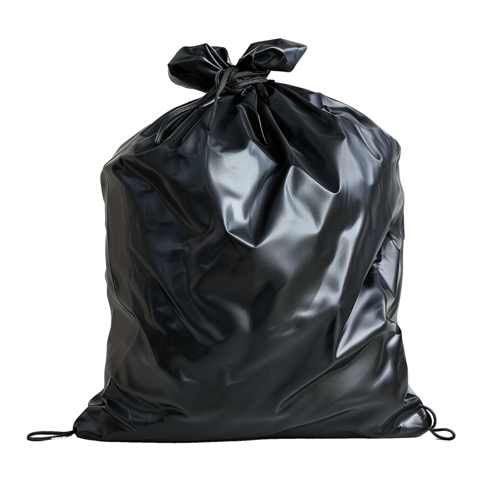 Black realistic laundry bag isolated on background png