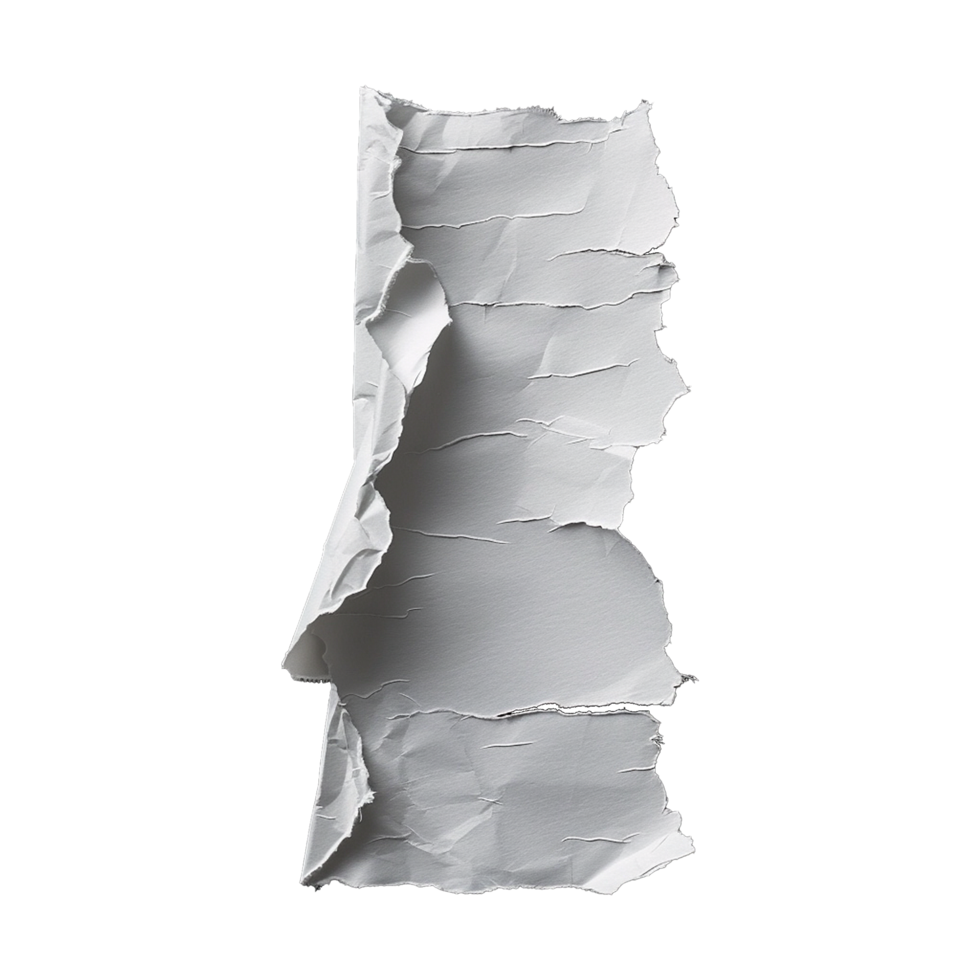 Ripped paper isolated on transparent background png