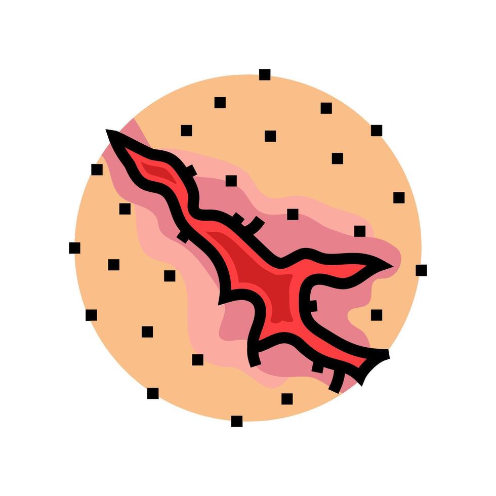 lacerations household injury accident color icon illustration vector