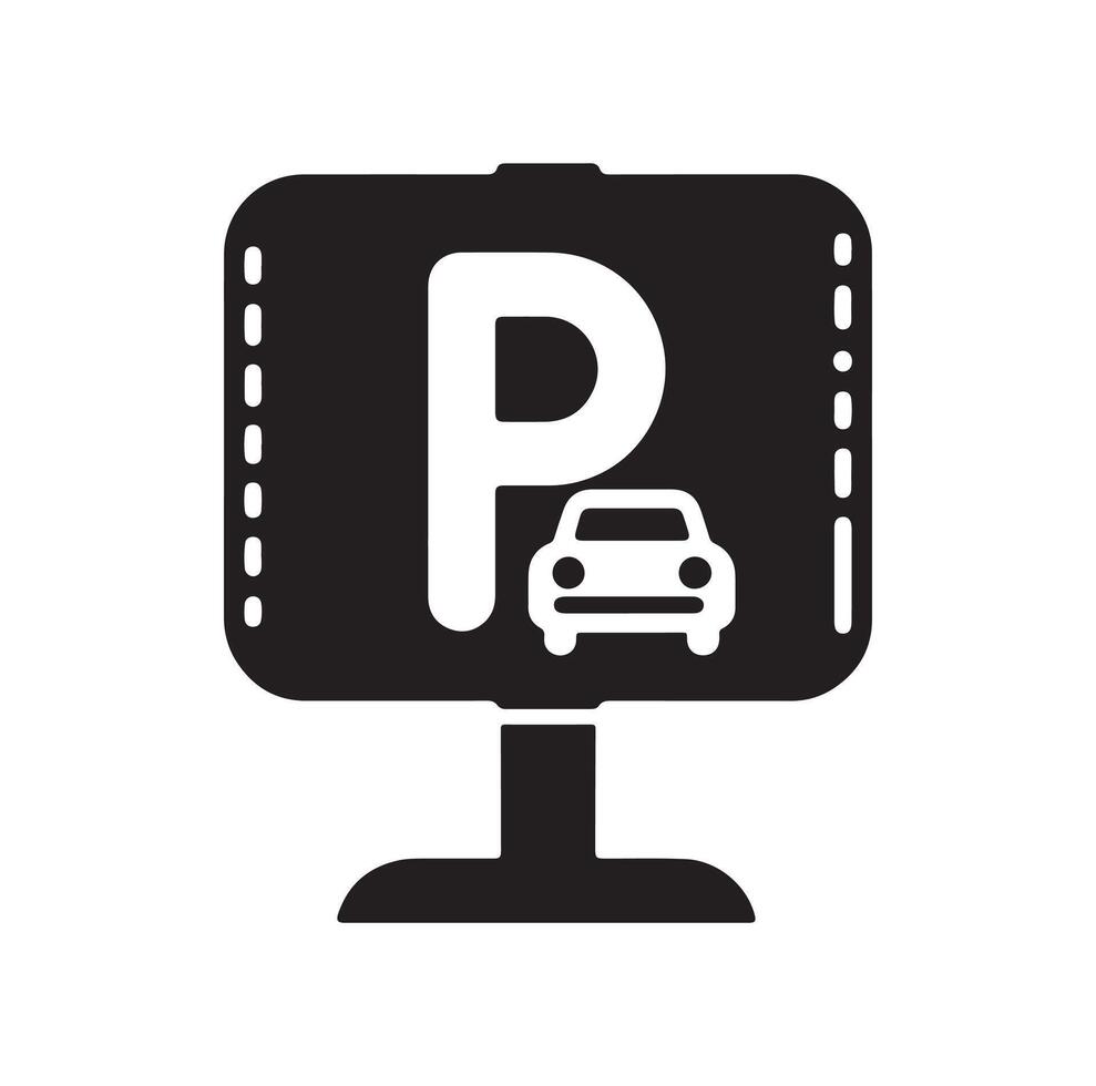 Parking icon. Car Parking Icon. Parking and traffic signs isolated on white background. Map parking pointer. illustration. vector