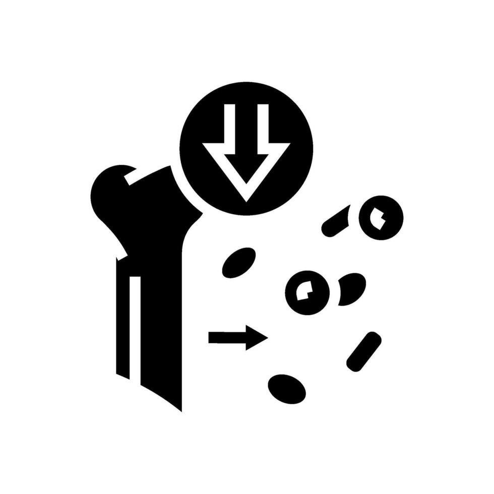 aplastic anemia disease glyph icon illustration vector