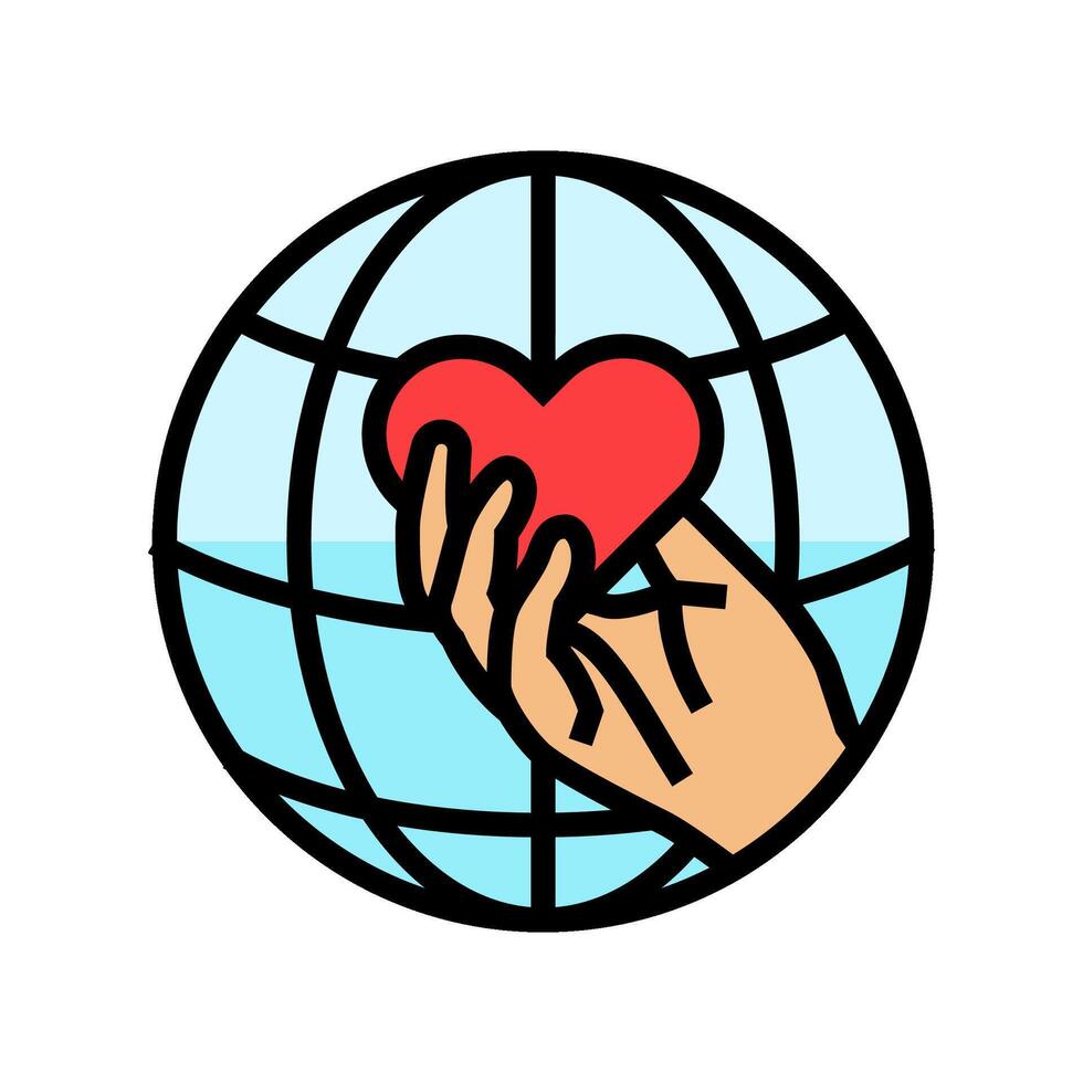 eradication of poverty international day color icon illustration vector
