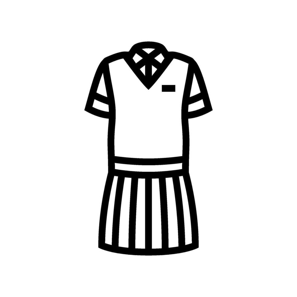 uniform japan school girl line icon illustration vector