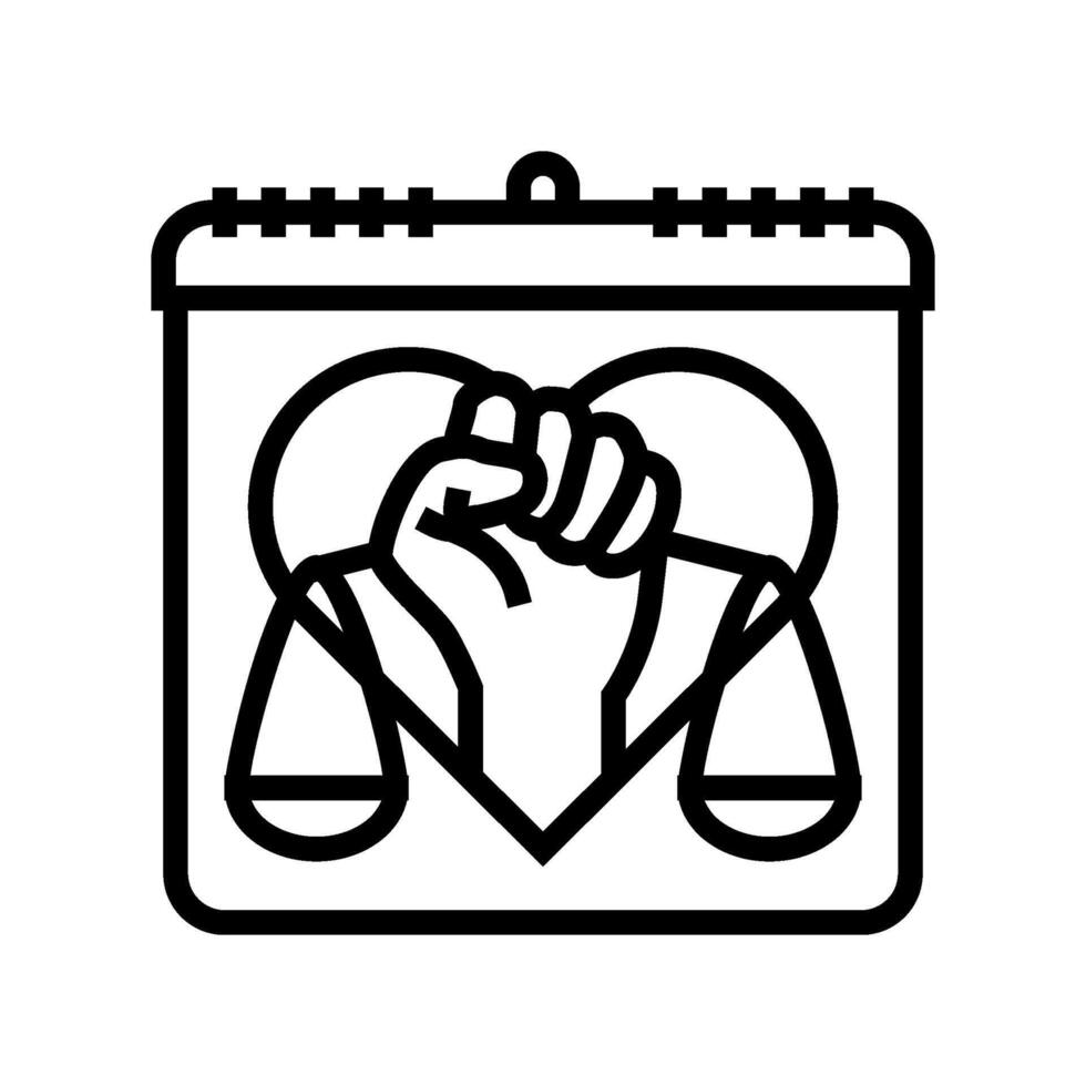tolerance international day line icon illustration vector