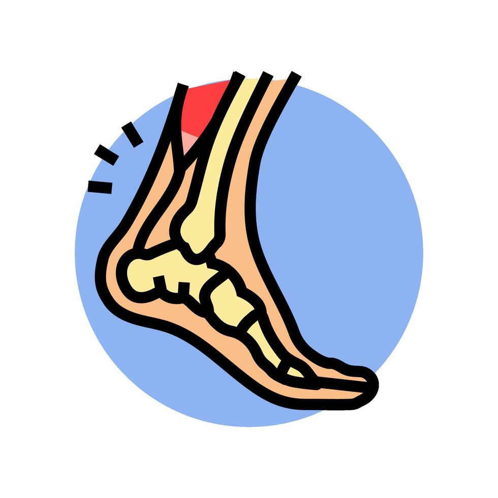 sprain household injury accident color icon illustration vector